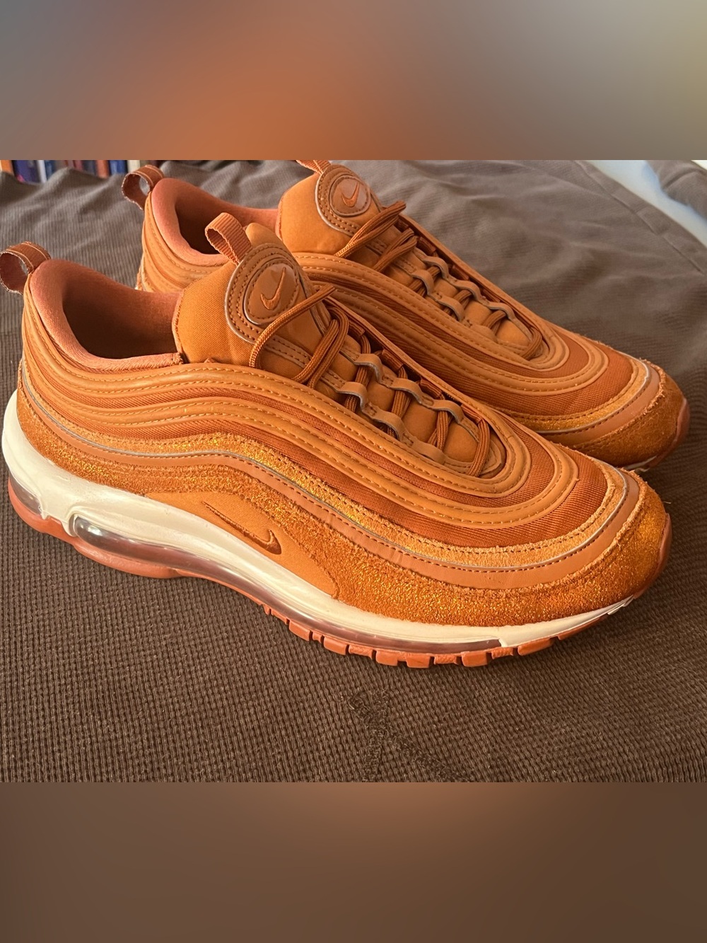 Nike Air Max 97 SE Dark Russet/Orange Metallic Tawny Women’s size 10